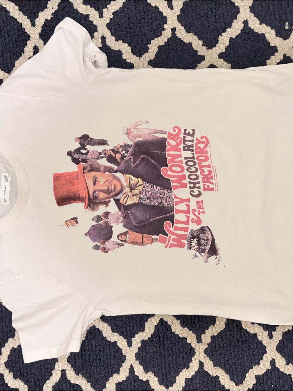 Abercrombie & Fitch White Kids Willy Wonka Graphic Tee